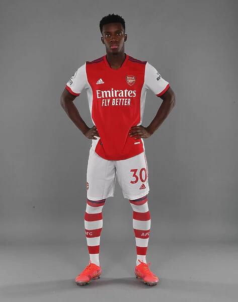 Arsenal's Eddie Nketiah at 2021-22 Team Photocall