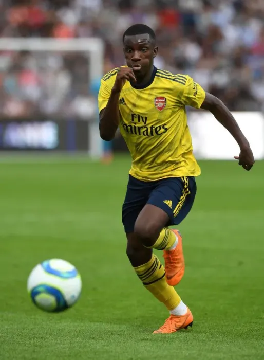 Framed Print : Arsenal's Eddie Nketiah in Action: Angers Pre-Season Clash, 2019