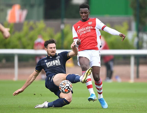 Arsenal's Eddie Nketiah in Action: Arsenal vs Millwall (2021-22) Pre-Season Friendly