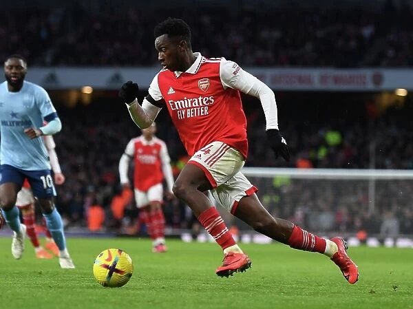 Arsenal's Eddie Nketiah in Action: Arsenal vs Brentford, 2022-23 Premier League