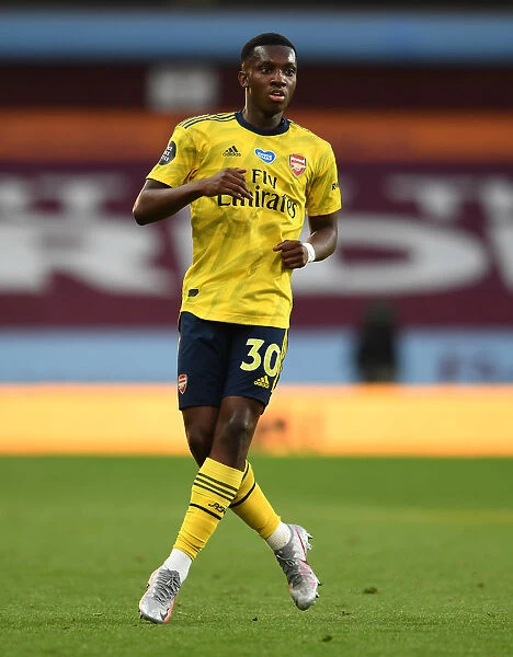 Arsenal's Eddie Nketiah in Action Against Aston Villa in the 2019-20 Premier League