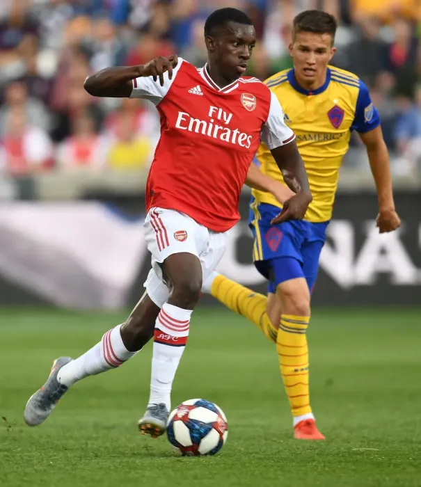 Framed Print : Arsenal's Eddie Nketiah in Action against Colorado Rapids (2019 Pre-Season Friendly)
