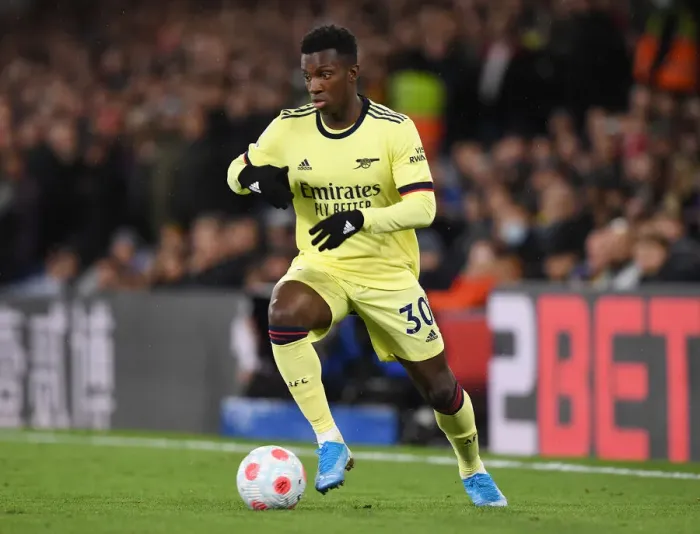 Framed Print : Arsenal's Eddie Nketiah in Action against Crystal Palace - Premier League 2021-22 Framed Print : Arsenal's Eddie Nketiah in Action against Crystal Palace - Premier League 2021-22
