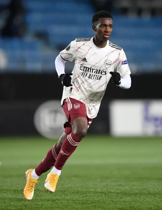 Framed Print : Arsenal's Eddie Nketiah in Action during Europa League Clash against Molde FK