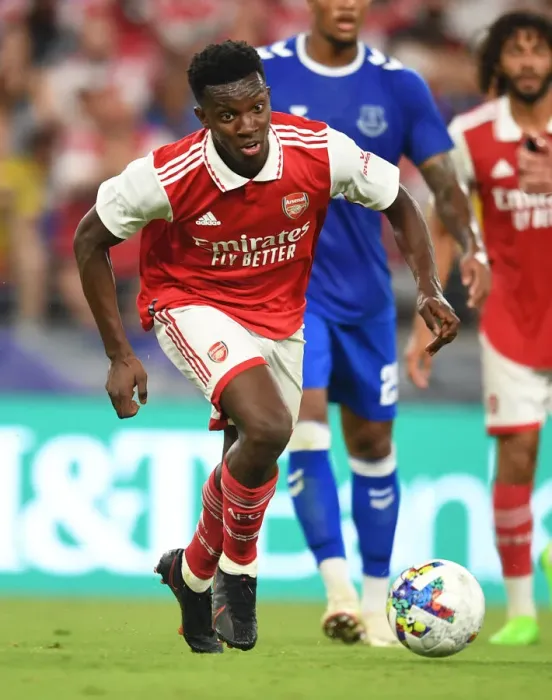 Framed Print : Arsenal's Eddie Nketiah in Action Against Everton: Pre-Season Friendly in Baltimore