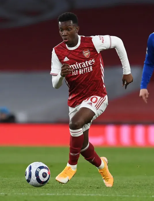 Framed Print : Arsenal's Eddie Nketiah in Action against Everton - Premier League 2020-21 Framed Print : Arsenal's Eddie Nketiah in Action against Everton - Premier League 2020-21