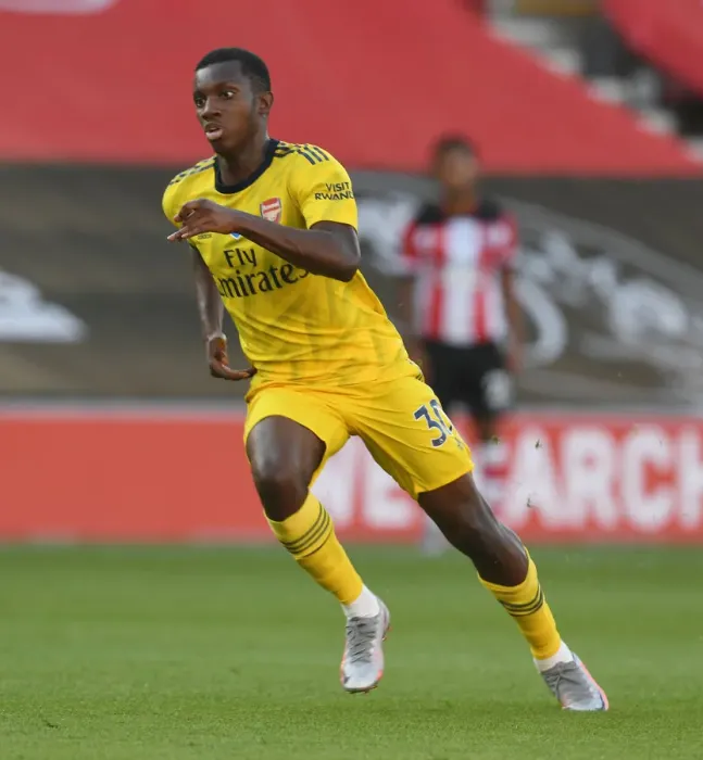Framed Print : Arsenal's Eddie Nketiah in Action: Southampton vs Arsenal (2019-20) Framed Print : Arsenal's Eddie Nketiah in Action: Southampton vs Arsenal (2019-20)