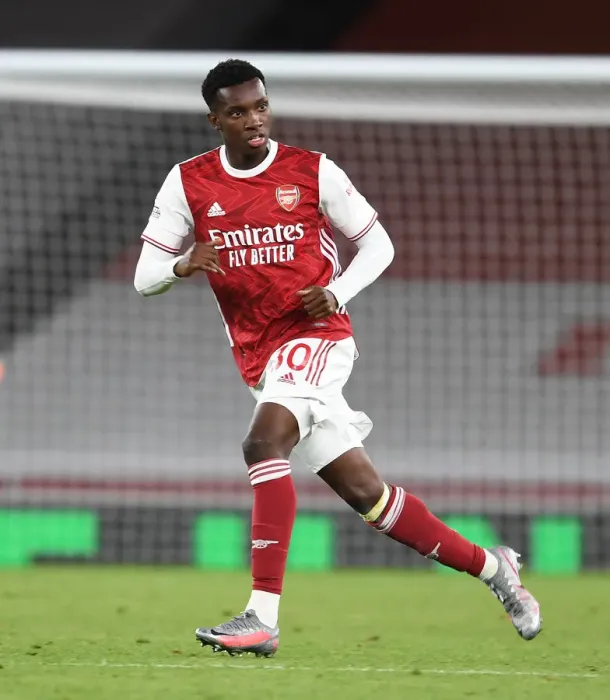 Framed Print : Arsenal's Eddie Nketiah in Action Against West Ham United - Premier League 2020-21 Framed Print : Arsenal's Eddie Nketiah in Action Against West Ham United - Premier League 2020-21