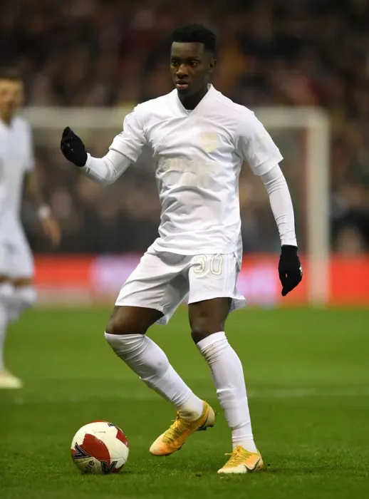 Framed Print : Arsenal's Eddie Nketiah in FA Cup Action: Nottingham Forest vs Arsenal (2021-22)