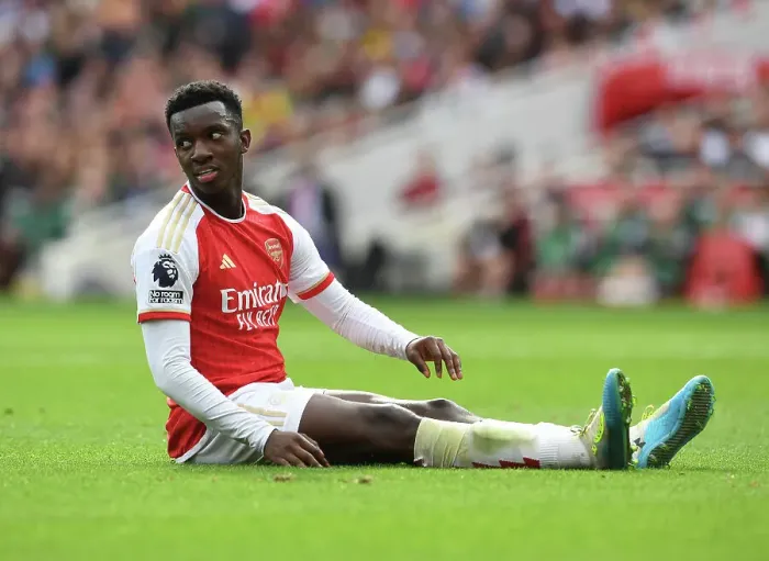 Framed Print : Arsenal's Eddie Nketiah Faces Off Against Tottenham in Thrilling 2023-24 Premier League Clash Framed Print : Arsenal's Eddie Nketiah Faces Off Against Tottenham in Thrilling 2023-24 Premier League Clash