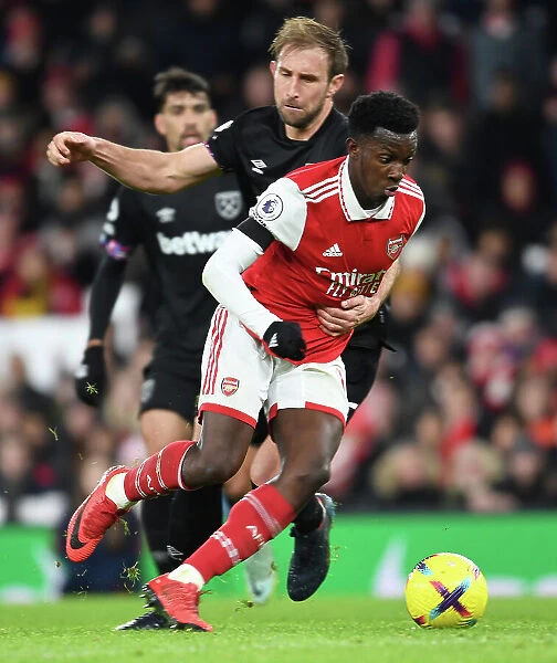 Arsenal's Eddie Nketiah Goes Head-to-Head with West Ham in Premier League Showdown (2022-23)