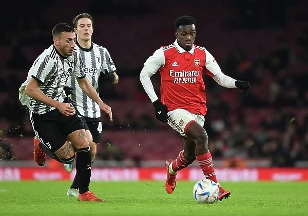Arsenal's Eddie Nketiah Outsmarts Juventus Alessandro Ricci in Thrilling Emirates Showdown
