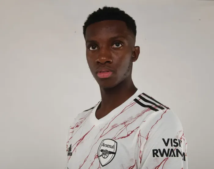 Framed Print : Arsenal's Eddie Nketiah Prepares for 2020-21 Season at Training