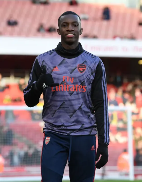 Framed Print : Arsenal's Eddie Nketiah Readies for Kick-off Against Sheffield United (Premier League, January 2020)
