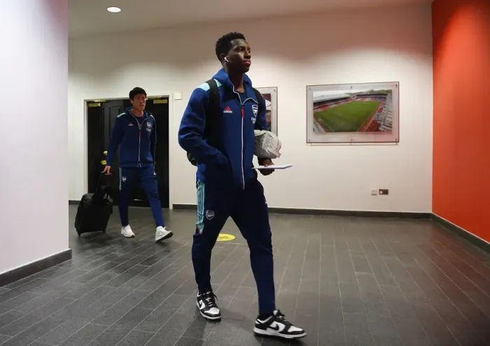 Framed Print : Arsenal's Eddie Nketiah Readies for Leeds United Clash in Premier League Showdown