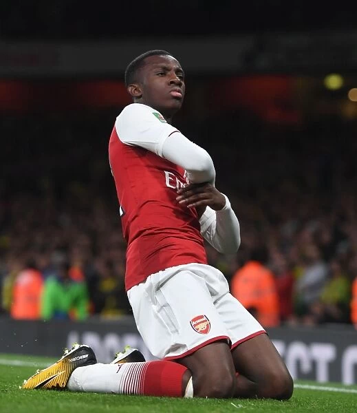 Arsenal's Eddie Nketiah Scores Brace: Easy Victory Over Norwich City in Carabao Cup