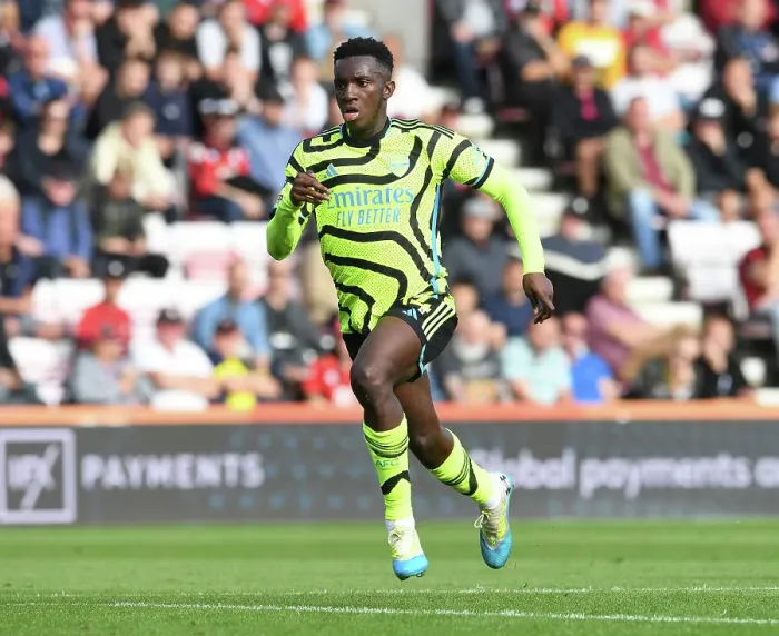 Framed Print : Arsenal's Eddie Nketiah Scores Brace: AFC Bournemouth Overpowered in 2023-24 Premier League Clash