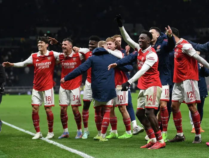 Framed Print : Arsenal's Eddie Nketiah Scores and Celebrates: Tottenham vs Arsenal, Premier League 2022-23 Framed Print : Arsenal's Eddie Nketiah Scores and Celebrates: Tottenham vs Arsenal, Premier League 2022-23