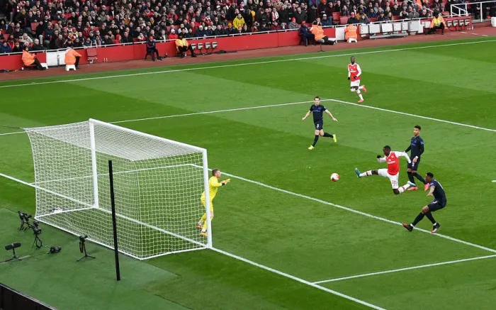 Framed Print : Arsenal's Eddie Nketiah Scores First Goal Against Everton in 2019-20 Premier League Framed Print : Arsenal's Eddie Nketiah Scores First Goal Against Everton in 2019-20 Premier League