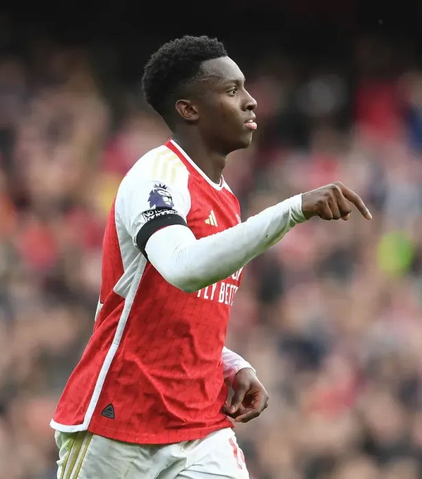 Framed Print : Arsenal's Eddie Nketiah Scores Third Goal in Exciting Victory over Sheffield United (2023-24) Framed Print : Arsenal's Eddie Nketiah Scores Third Goal in Exciting Victory over Sheffield United (2023-24)