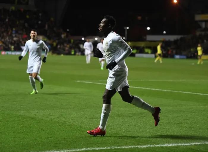 Framed Print : Arsenal's Eddie Nketiah Scores Third Goal in FA Cup Victory over Oxford United Framed Print : Arsenal's Eddie Nketiah Scores Third Goal in FA Cup Victory over Oxford United