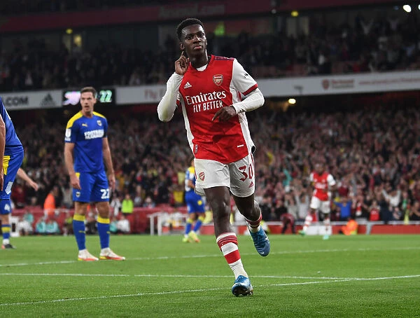 Arsenal's Eddie Nketiah Scores Hat-Trick: Arsenal Crushes AFC Wimbledon in Carabao Cup