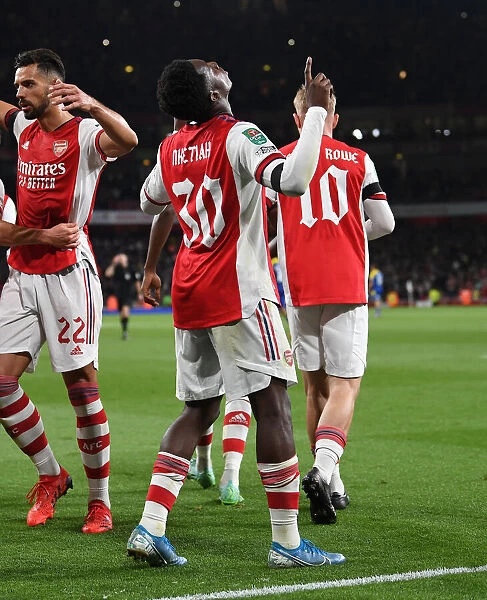Arsenal's Eddie Nketiah Scores Hat-Trick: Arsenal Dominates AFC Wimbledon in Carabao Cup