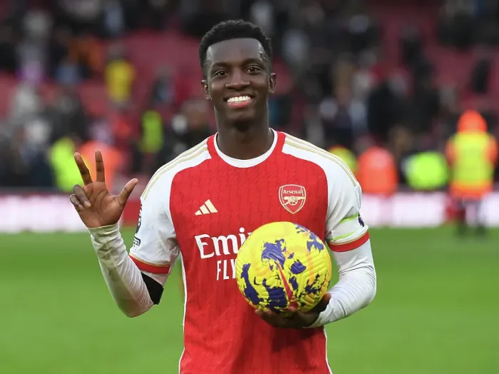 Framed Print : Arsenal's Eddie Nketiah Scores Hat-Trick: Arsenal FC vs Sheffield United, Premier League 2023-24 Framed Print : Arsenal's Eddie Nketiah Scores Hat-Trick: Arsenal FC vs Sheffield United, Premier League 2023-24