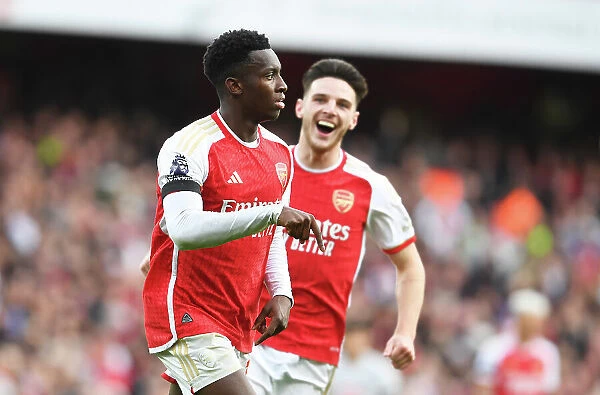 Arsenal's Eddie Nketiah Scores Hat-trick in Epic Premier League Victory over Sheffield United (2023-24)