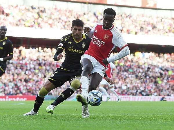 Arsenal's Eddie Nketiah Scores in Pre-Season Clash Against AS Monaco at Emirates Stadium (2023-24)