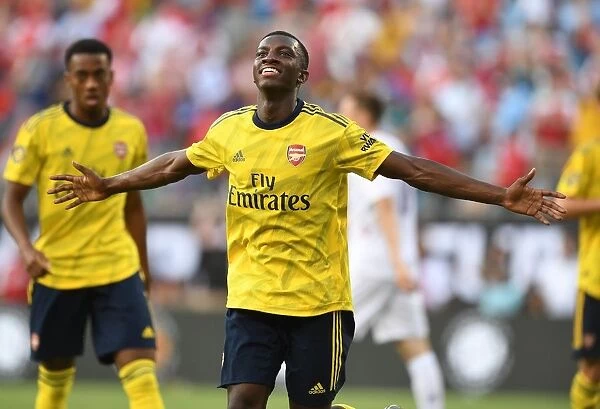 Arsenal's Eddie Nketiah Scores His Second Goal against Fiorentina in 2019 International Champions Cup, Charlotte