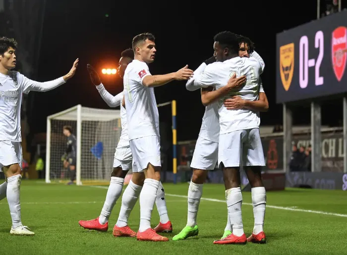 Framed Print : Arsenal's Eddie Nketiah Scores Second Goal Against Oxford United in FA Cup Third Round Framed Print : Arsenal's Eddie Nketiah Scores Second Goal Against Oxford United in FA Cup Third Round