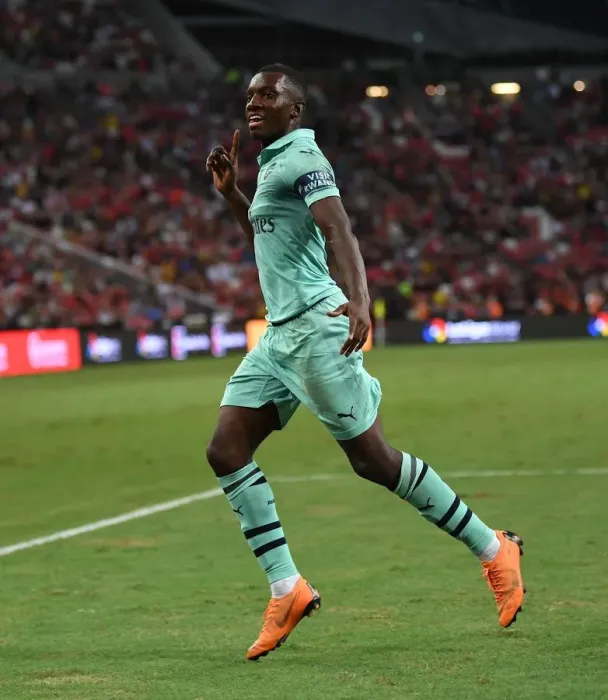Framed Print : Arsenal's Eddie Nketiah Scores Stunning Goal Against Paris Saint-Germain in 2018 International Champions Cup, Singapore Framed Print : Arsenal's Eddie Nketiah Scores Stunning Goal Against Paris Saint-Germain in 2018 International Champions Cup, Singapore