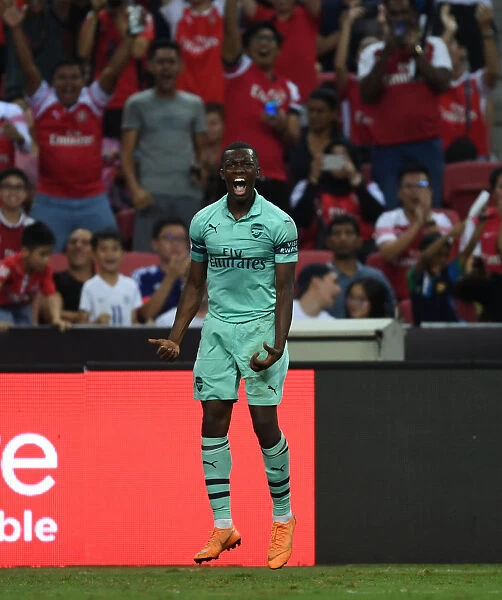Arsenal's Eddie Nketiah Scores Stunning Goal to Stun Paris Saint-Germain in 2018 International Champions Cup, Singapore