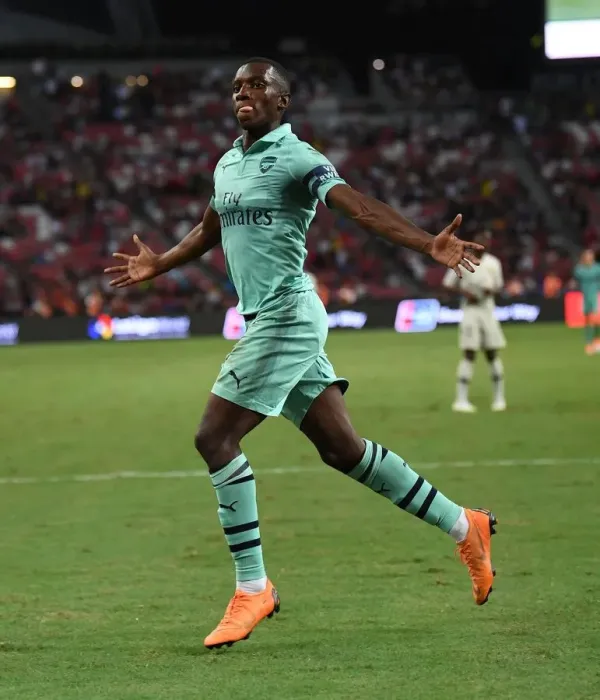Framed Print : Arsenal's Eddie Nketiah Scores Stunning Goal to Stun Paris Saint-Germain in 2018 International Champions Cup, Singapore Framed Print : Arsenal's Eddie Nketiah Scores Stunning Goal to Stun Paris Saint-Germain in 2018 International Champions Cup, Singapore