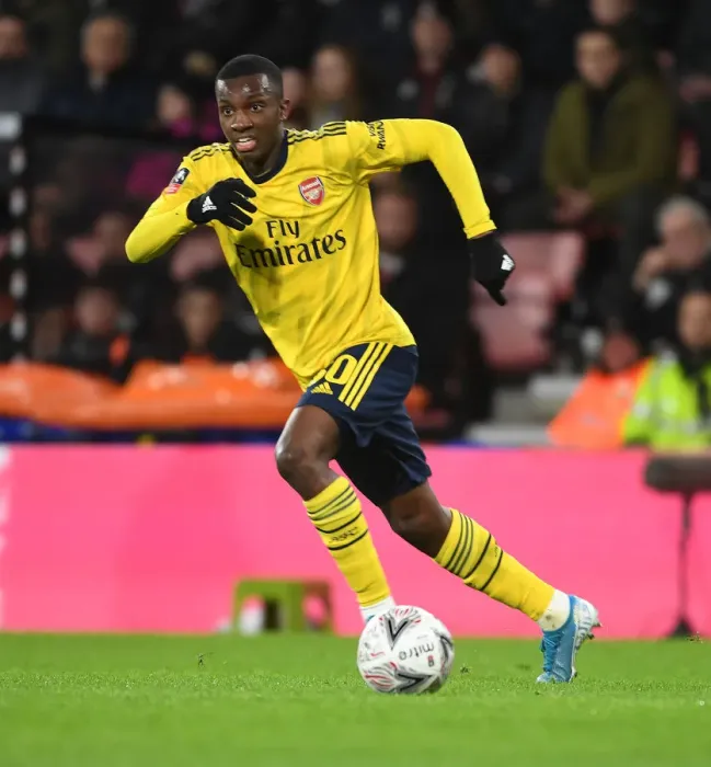 Framed Print : Arsenal's Eddie Nketiah Stars in FA Cup Victory over AFC Bournemouth Framed Print : Arsenal's Eddie Nketiah Stars in FA Cup Victory over AFC Bournemouth