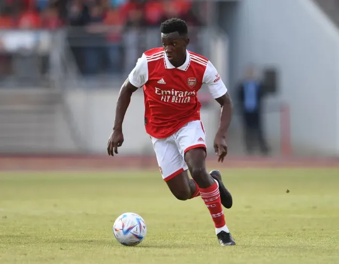 Framed Print : Arsenal's Eddie Nketiah Stars in Pre-Season Victory Over 1. FC Nurnberg