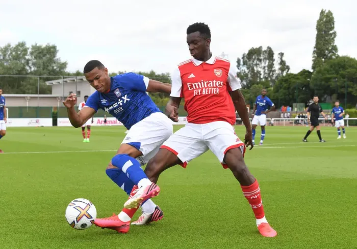 Framed Print : Arsenal's Eddie Nketiah Steals the Show: Arsenal 1-0 Ipswich Town (Pre-Season 2022-23)