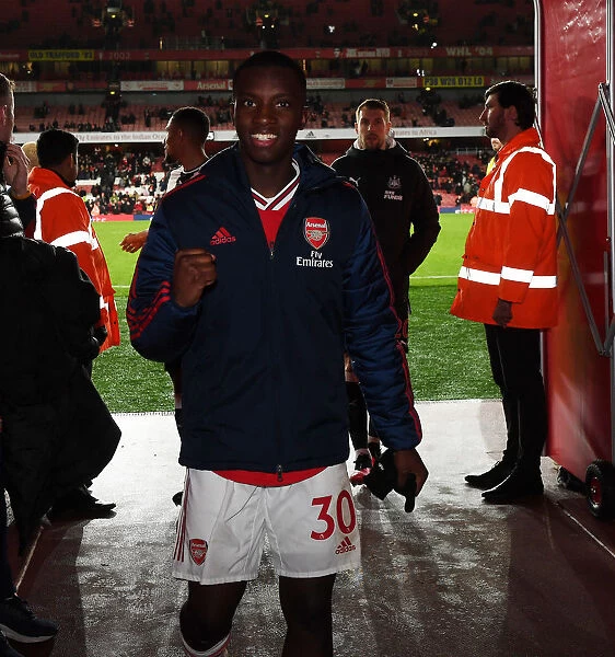 Arsenal's Eddie Nketiah in the Tunnel: Arsenal FC vs Newcastle United, Premier League 2019-20