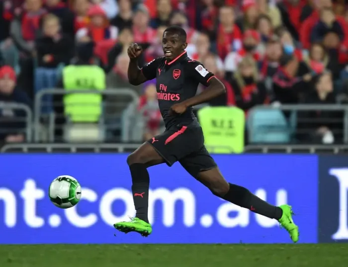 Framed Print : Arsenal's Eddy Nketiah Shines in Sydney FC Pre-Season Friendly Framed Print : Arsenal's Eddy Nketiah Shines in Sydney FC Pre-Season Friendly