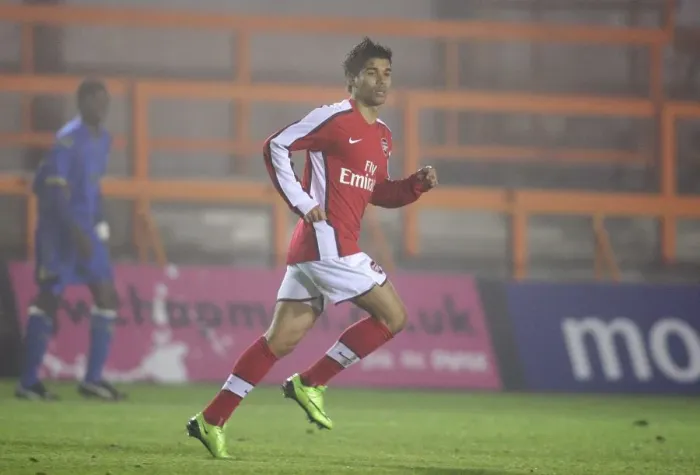 Framed Print : Arsenal's Eduardo Scores Brace in 2:0 Victory over Portsmouth Reserves, Barclays Premier Reserve League, Underhill, Barnet, 16 / 12 / 08 Framed Print : Arsenal's Eduardo Scores Brace in 2:0 Victory over Portsmouth Reserves, Barclays Premier Reserve League, Underhill, Barnet, 16 / 12 / 08