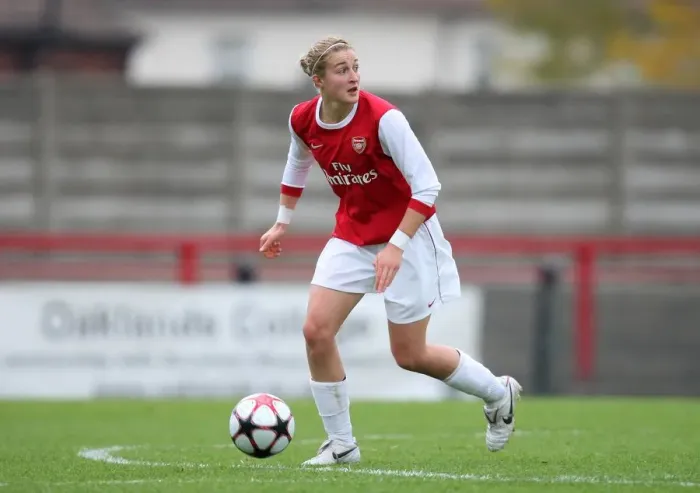 Framed Print : Arsenal's Ellen White Scores 9 Goals in UEFA Women's Champions League Victory over ZFK Masinac