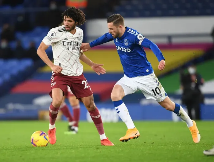 Framed Print : Arsenal's Elneny in Action: Everton vs Arsenal, Premier League 2020-21 Framed Print : Arsenal's Elneny in Action: Everton vs Arsenal, Premier League 2020-21