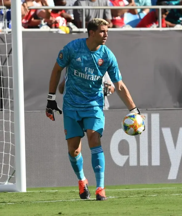 Framed Print : Arsenal's Emi Martinez in Action: Arsenal vs. Fiorentina, 2019 International Champions Cup, Charlotte