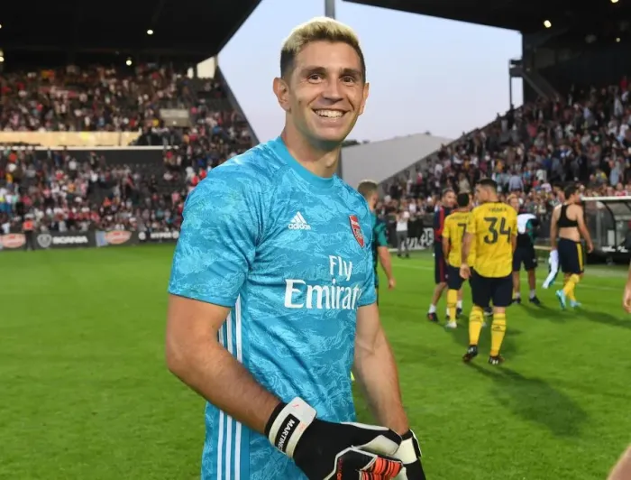 Framed Print : Arsenal's Emi Martinez Reflects After Angers Pre-Season Friendly