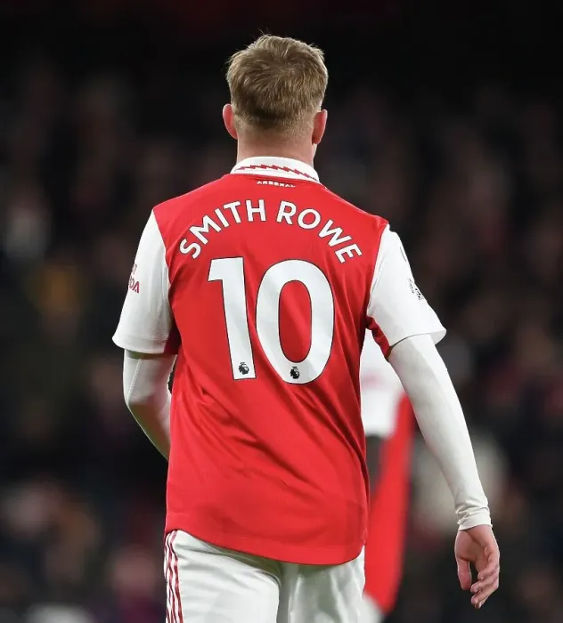 Framed Print : Arsenal's Emile Smith Rowe in Action against Everton in the Premier League, London 2023