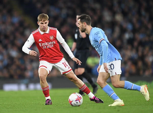 Arsenal's Emile Smith Rowe in Action against Manchester City - Premier League 2022-23