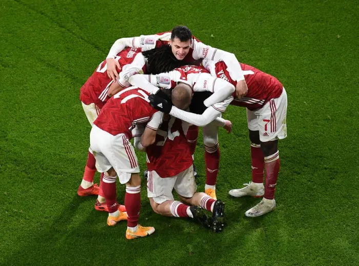 Framed Print : Arsenal's Emile Smith Rowe and Granit Xhaka Celebrate First Goal vs Newcastle United in FA Cup Third Round Framed Print : Arsenal's Emile Smith Rowe and Granit Xhaka Celebrate First Goal vs Newcastle United in FA Cup Third Round