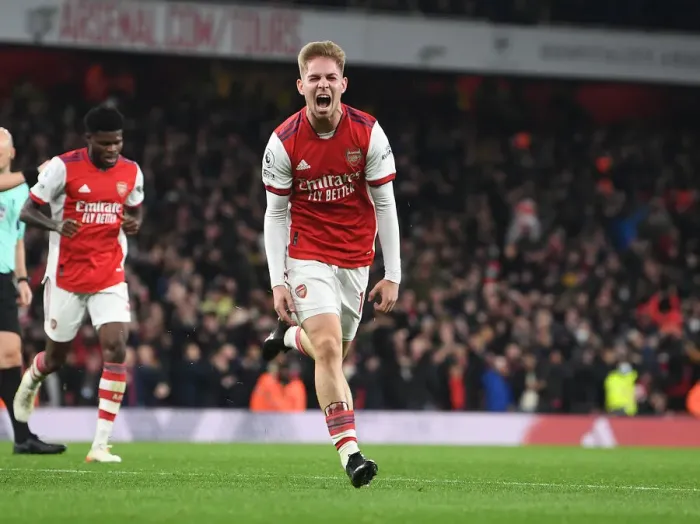 Framed Print : Arsenal's Emile Smith Rowe Scores Second Goal Against West Ham in Premier League Clash