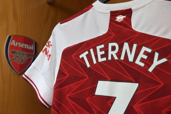 Framed Print : Arsenal's Empty Emirates: Kieran Tierney's Shirt in the Silent Home Changing Room (Arsenal v Sheffield United, 2020-21)